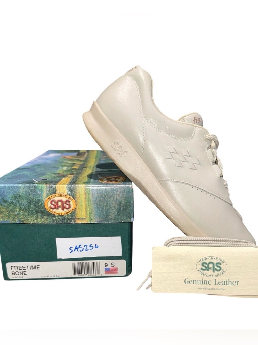SAS Free Time Bone Leather Walking Shoes Deadstock NIB Made USA Women's 9S